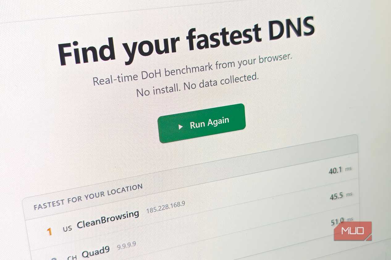 find fastest dns website with test results.