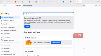 Firefox settings