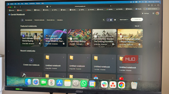 Gemini Notebook opened on PC