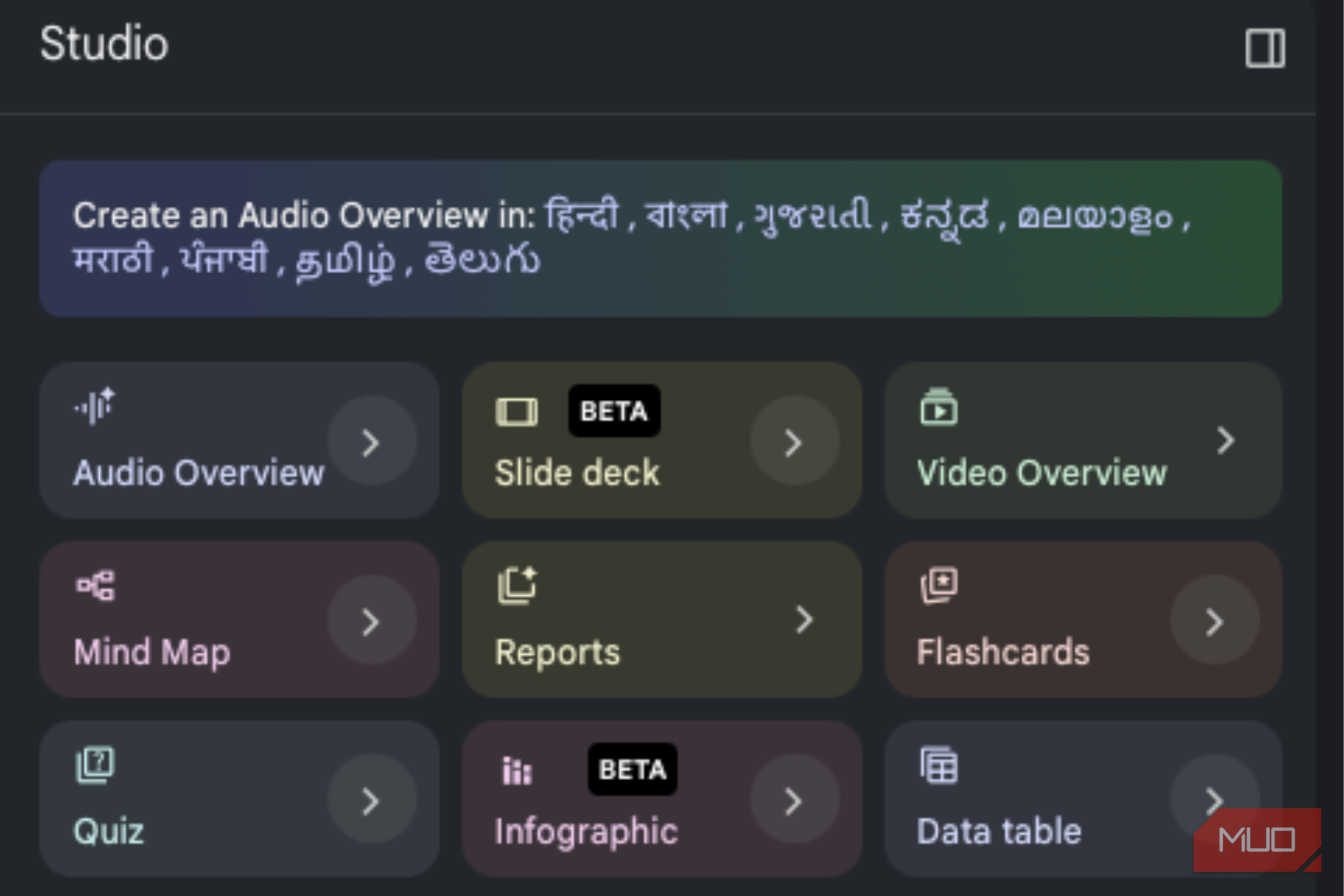 Gemini Notebook studio tools