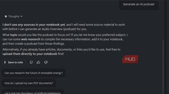 Generate an AI podcast on Gemini Notebook with Audio Overviews