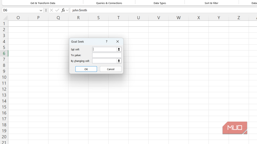 Goal Seek dialog box in Excel.-1