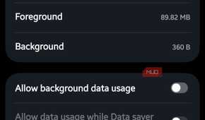Google app data usage with background data disabled