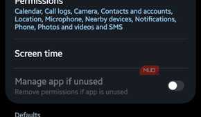 Google app info showing permissions and 821 MB of mobile data used