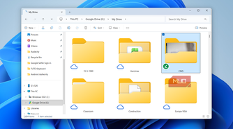 Google Drive folder in File Explorer