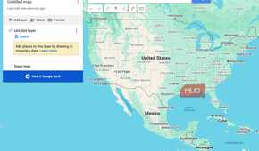 The main page of Google My Maps