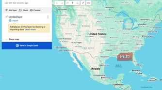 The main page of Google My Maps