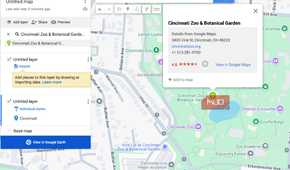 The Cincinnati Zoo in Google My Maps
