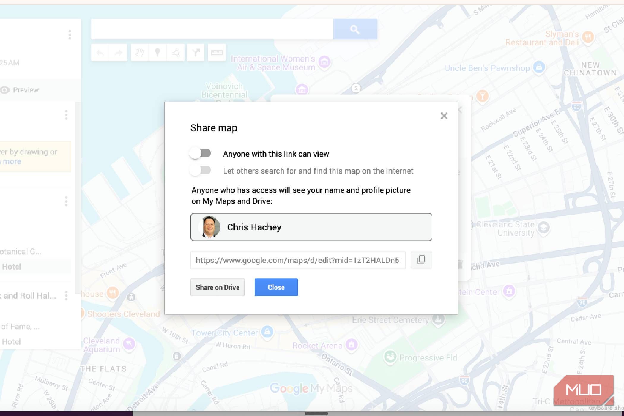 Sharing your Google My Maps via multiple ways