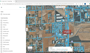 Google Maps showing hotel filters