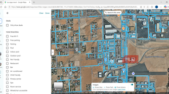 Google Maps showing hotel filters