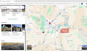 Google Maps showing Las Vegas local places on PC