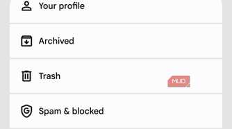 Google Messages profile and settings menu