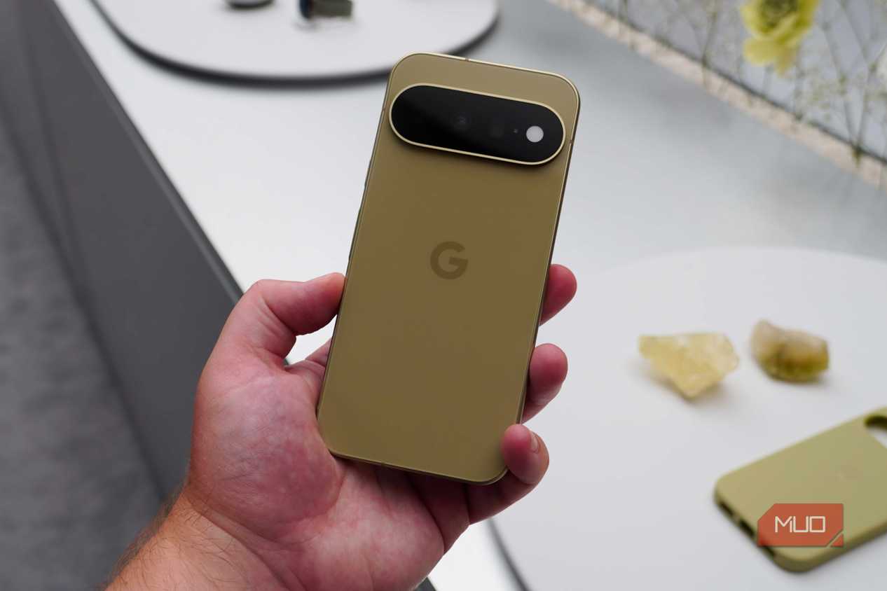 The back of the Google Pixel 11 in Pistachio.