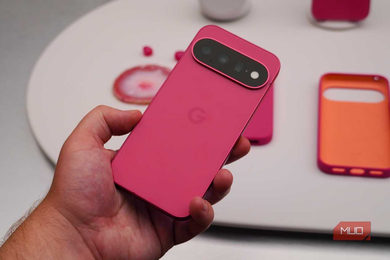 The back of the Google Pixel 11 in Hibiscus.