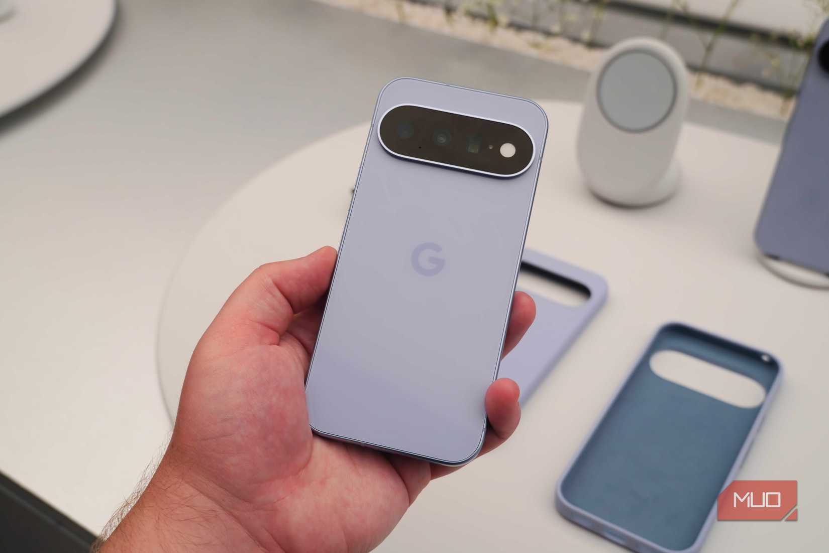 The back of the base Google Pixel 11.
