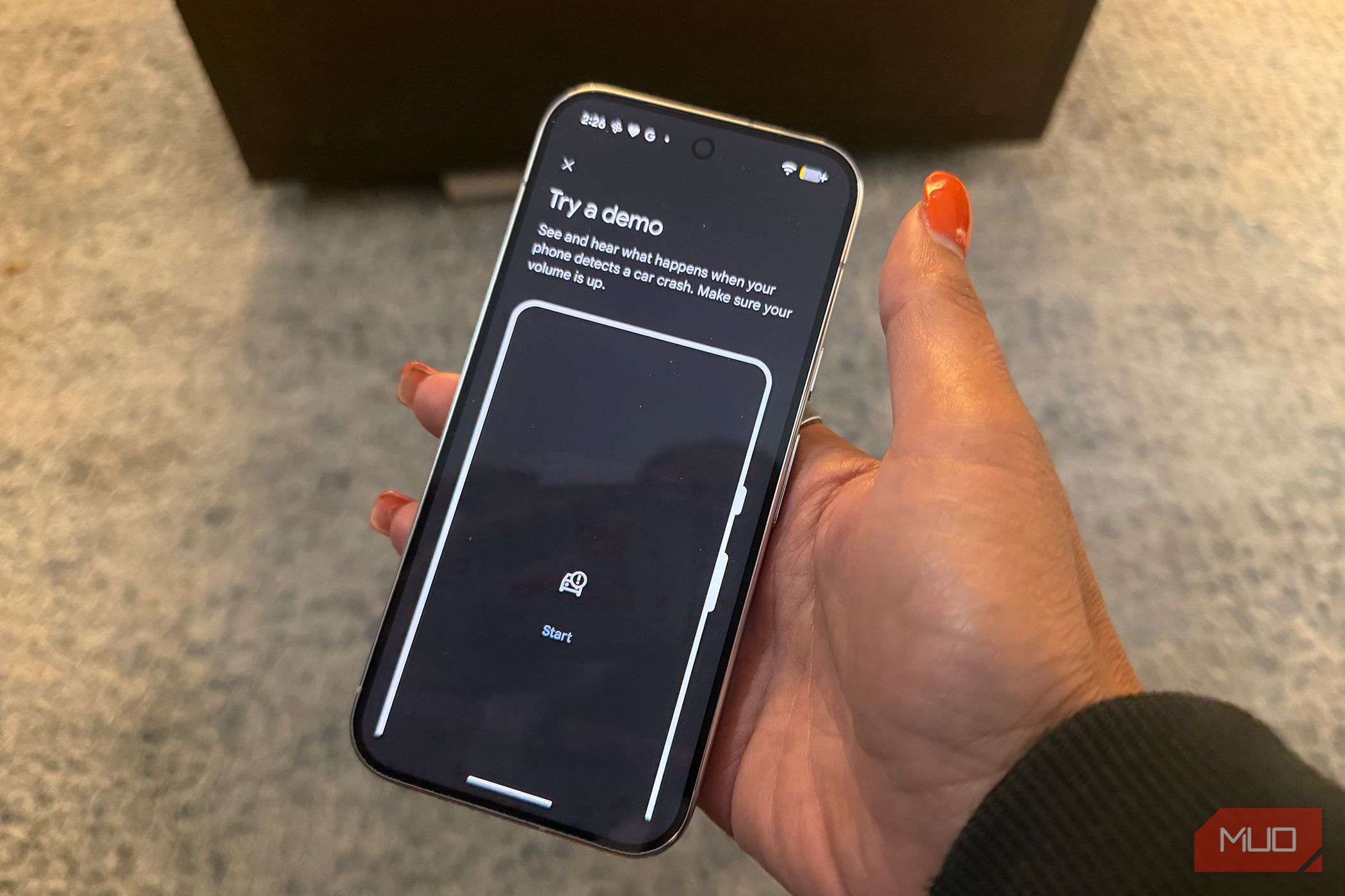 google pixel 11 pro car crash detection demo 1