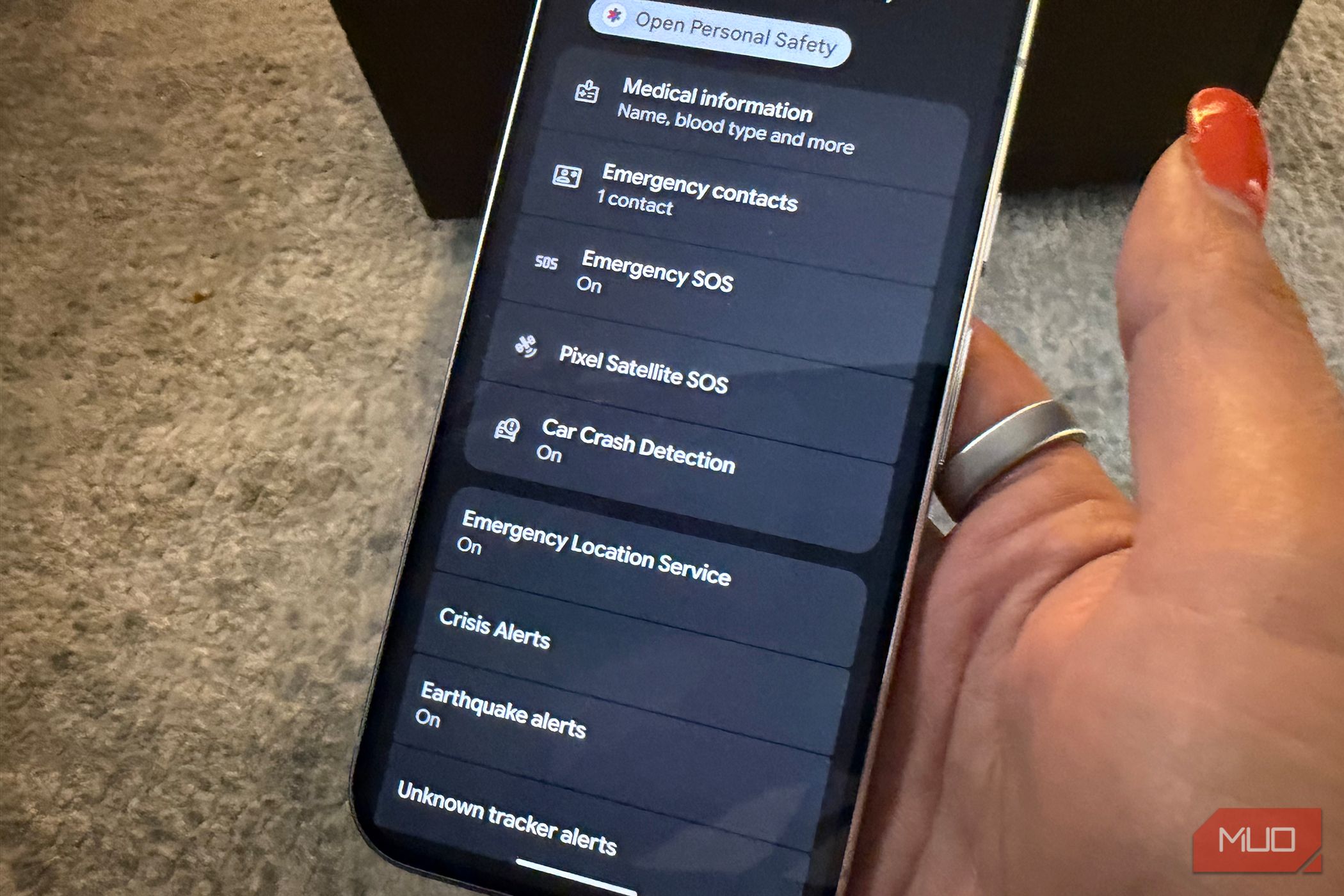 google pixel 11 pro car crash detection settings menu