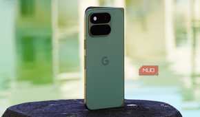 The Google Pixel 11 Pro Fold half-opened on a dock post.
