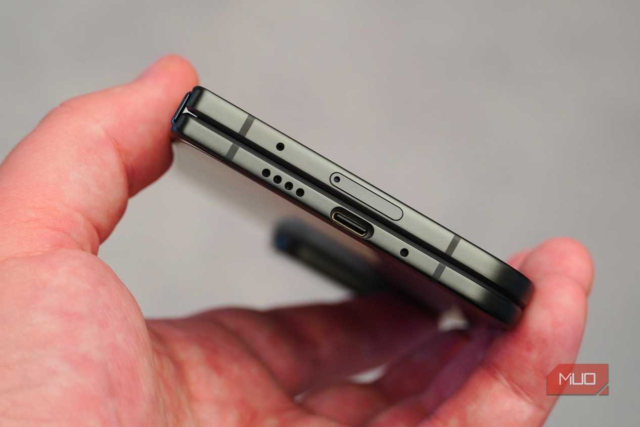 The bottom of the Pixel 11 Pro Fold.