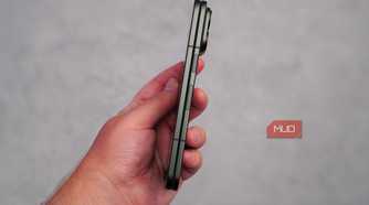 The side profile of the Pixel 11 Pro Fold.