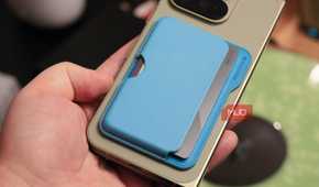 The Caseology wallet on a Pixel 11 Pro Fold with Qi2.