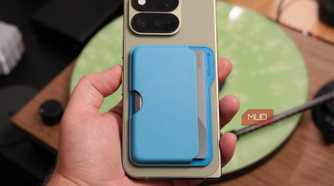 The Caseology wallet on a Pixel 11 Pro Fold with Qi2.