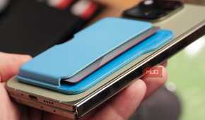 The Caseology wallet on a Pixel 11 Pro Fold with Qi2.