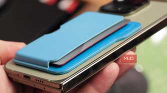 The Caseology wallet on a Pixel 11 Pro Fold with Qi2.