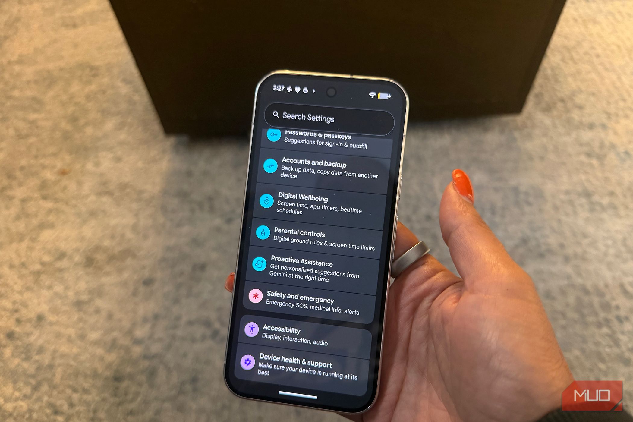 google pixel 11 pro safety settings menu