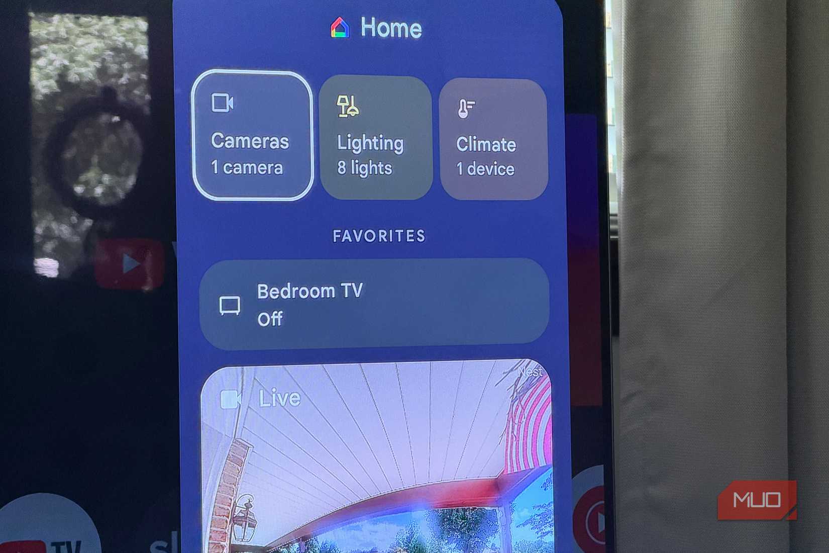 Google Stream Home settings