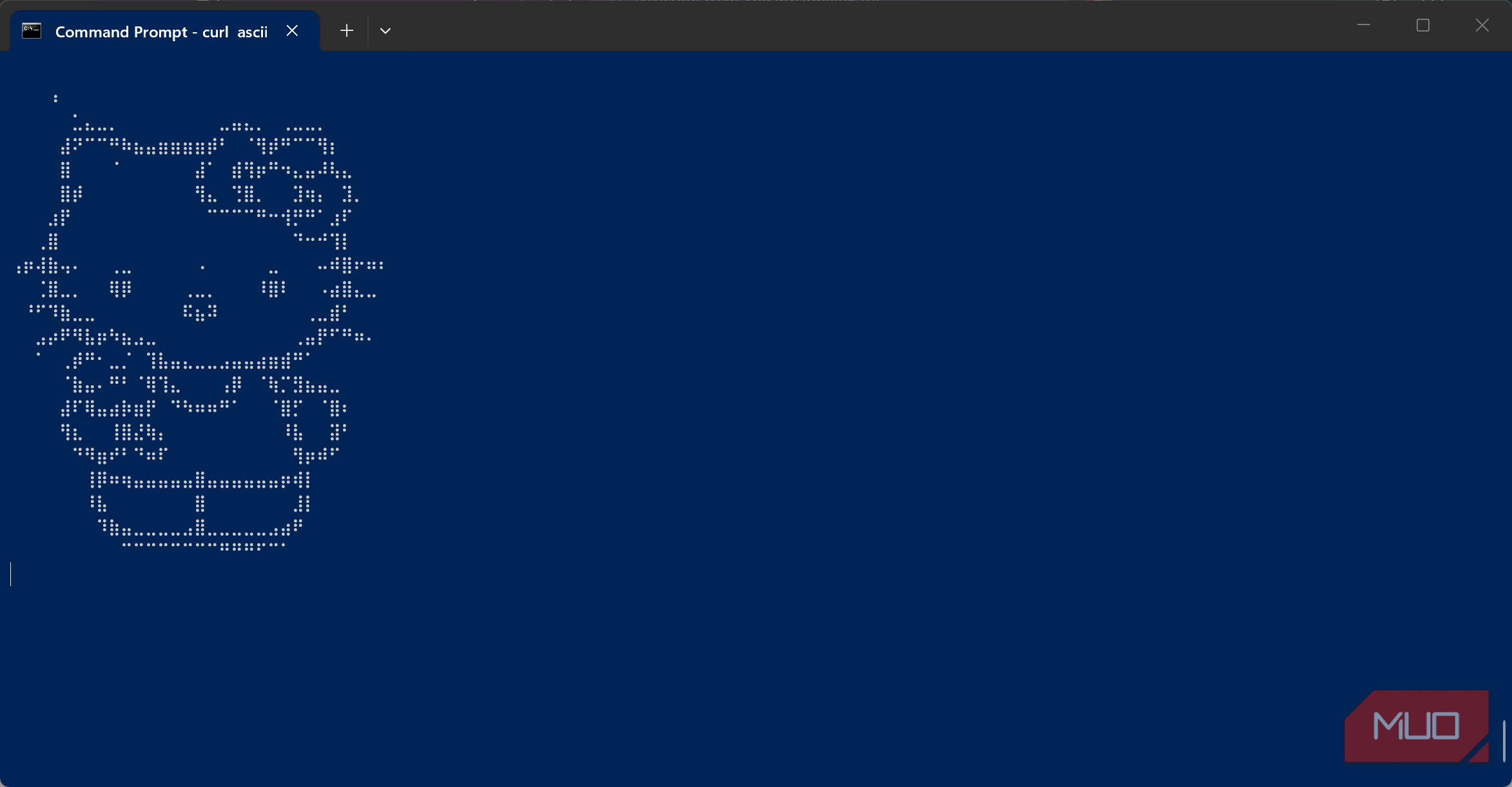 Hello Kitty ASCII art in Command Prompt