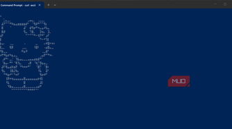 Hello Kitty ASCII art in Command Prompt