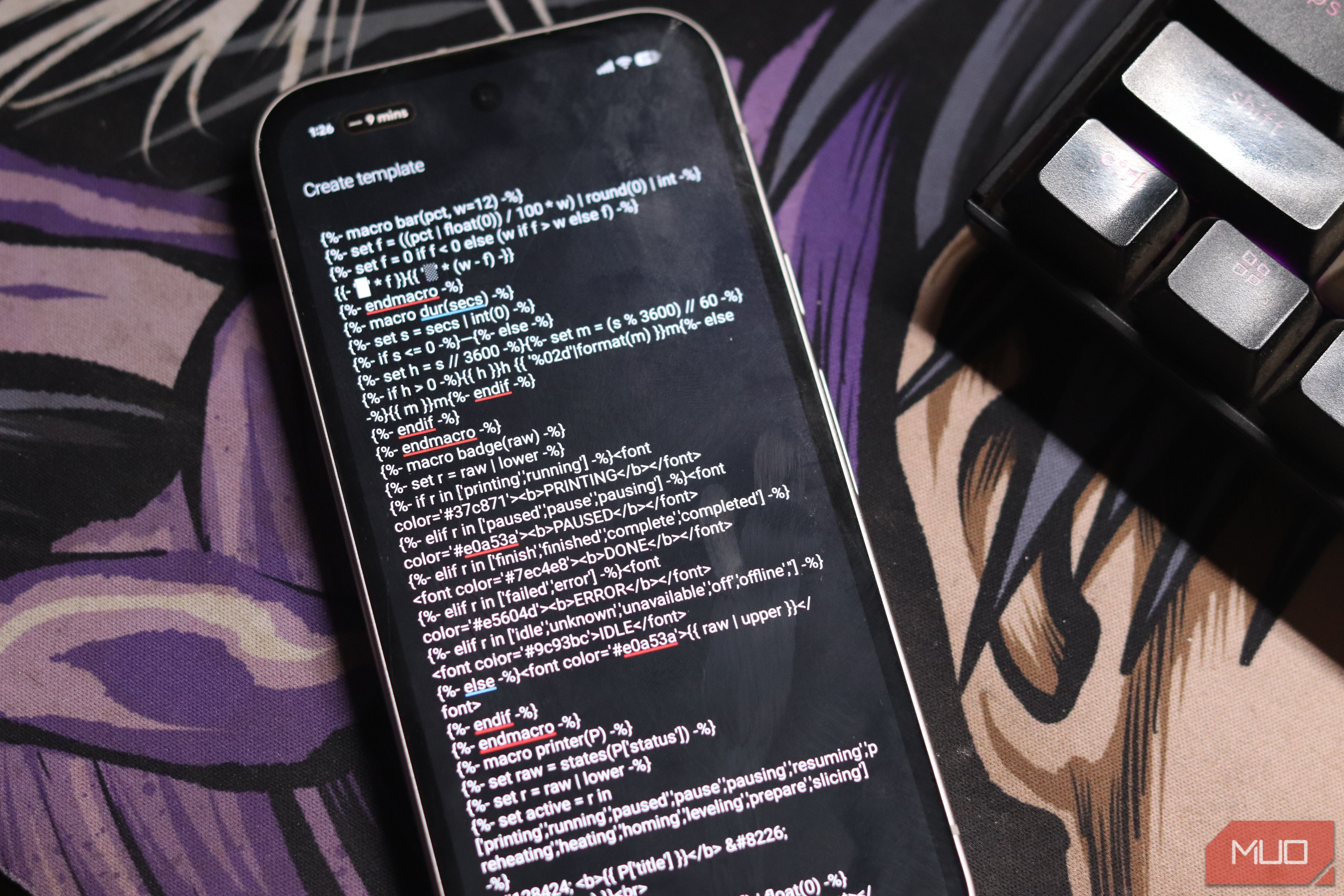 Home Assistant Template widget code.