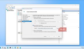 Hyper V Manager New Virtual Machine Wizard Connect Virtual Hard Disk step