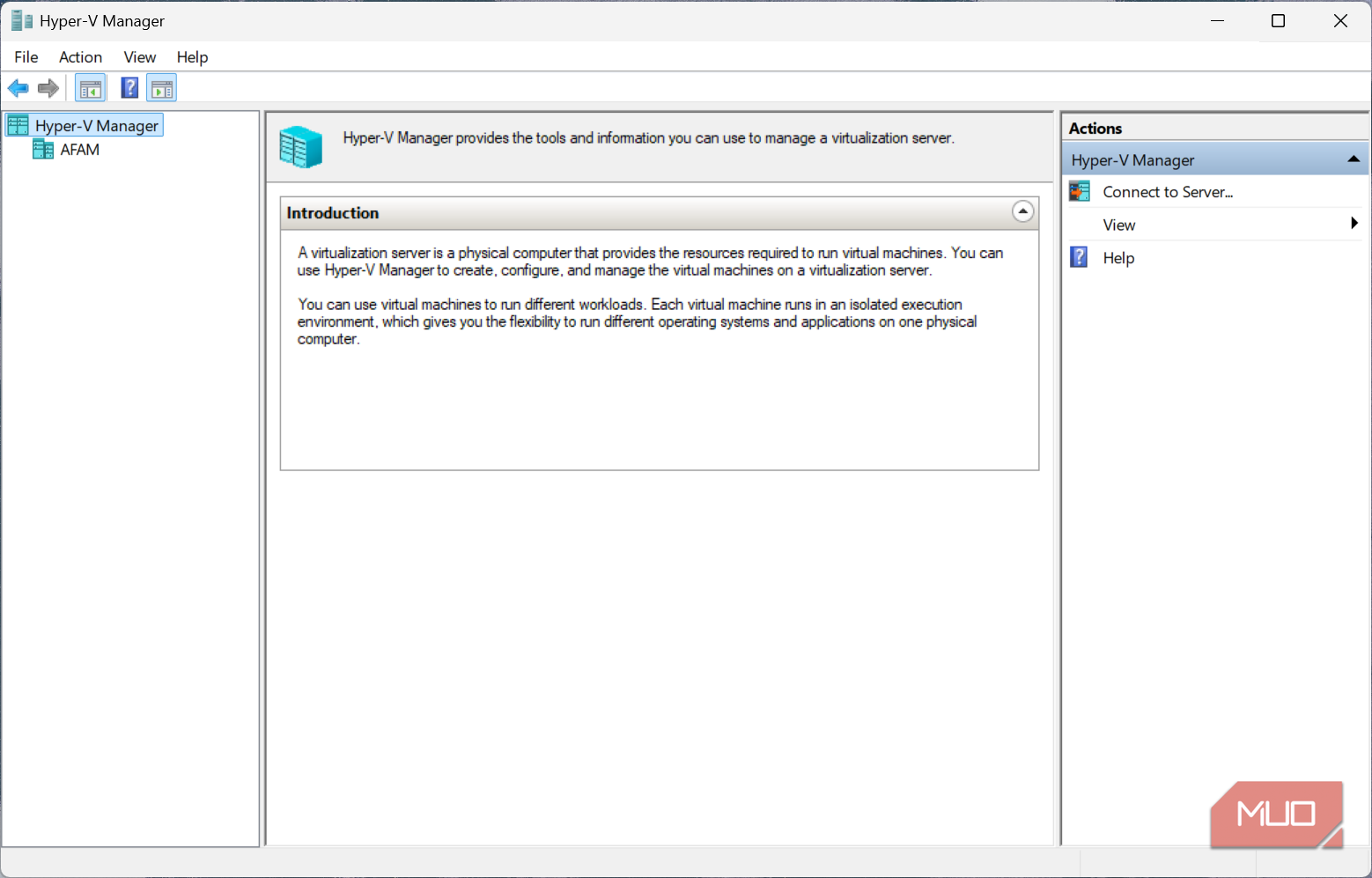 Hyper V Manager on WIndows