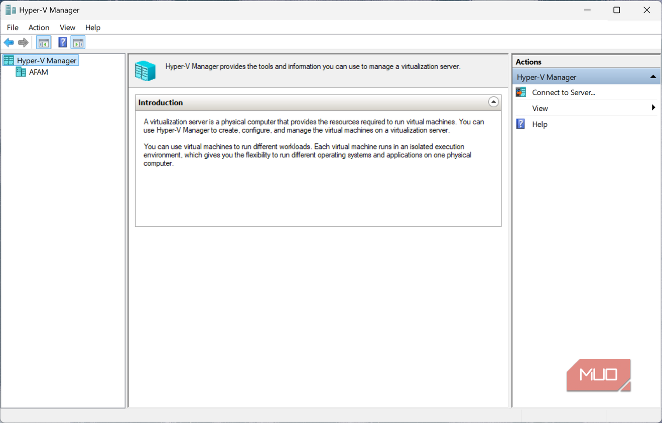 Hyper V Manager on WIndows