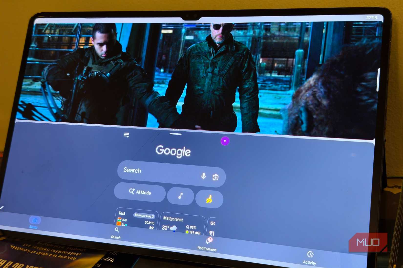 split screen feature on the galaxy s8 ultra