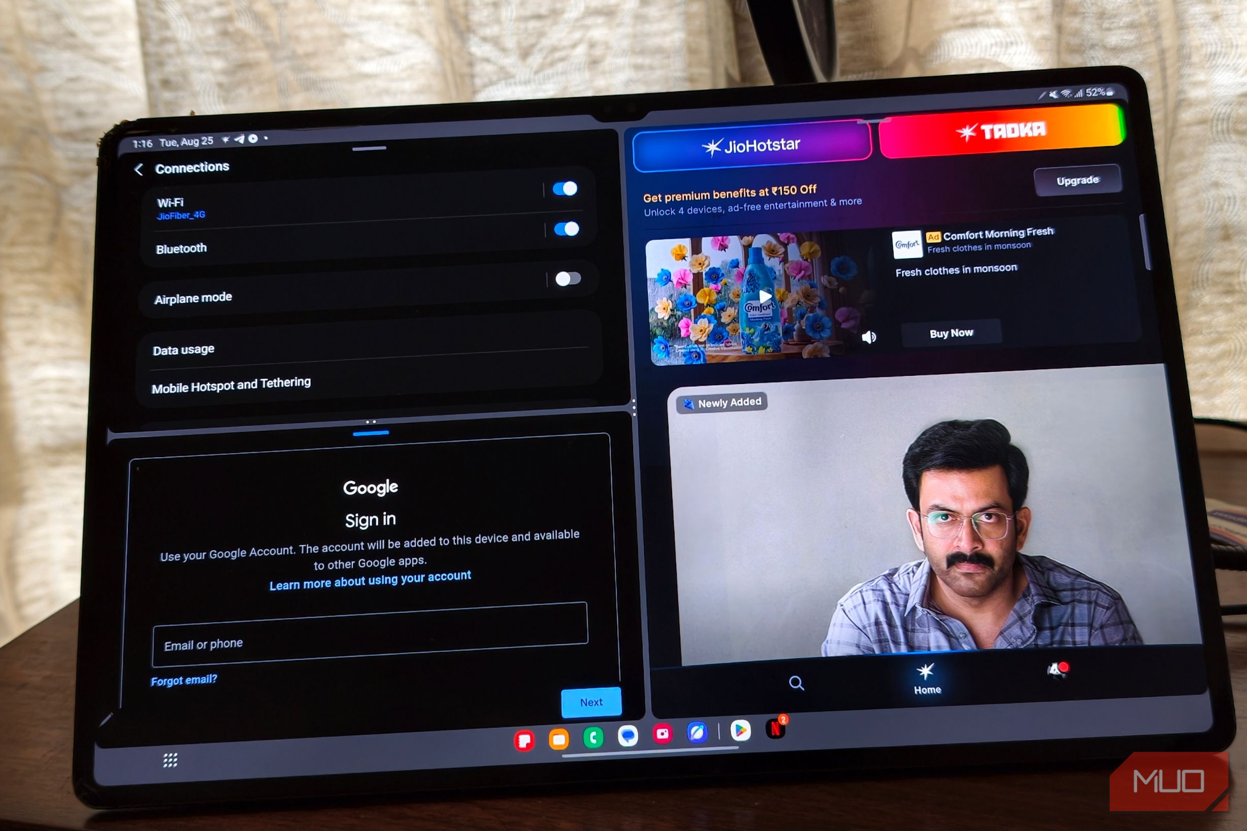 multitasking on the samsung galaxy tab s8 ultra