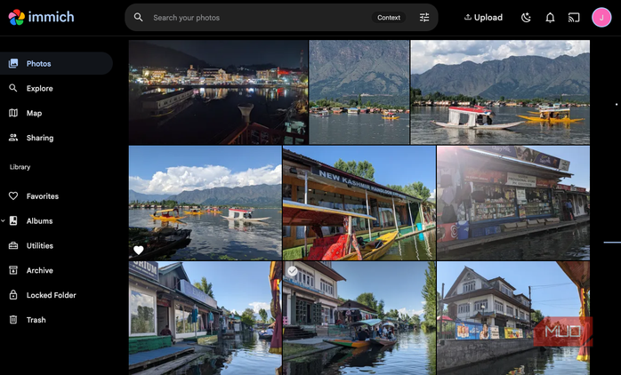 The gallery page on Immich.