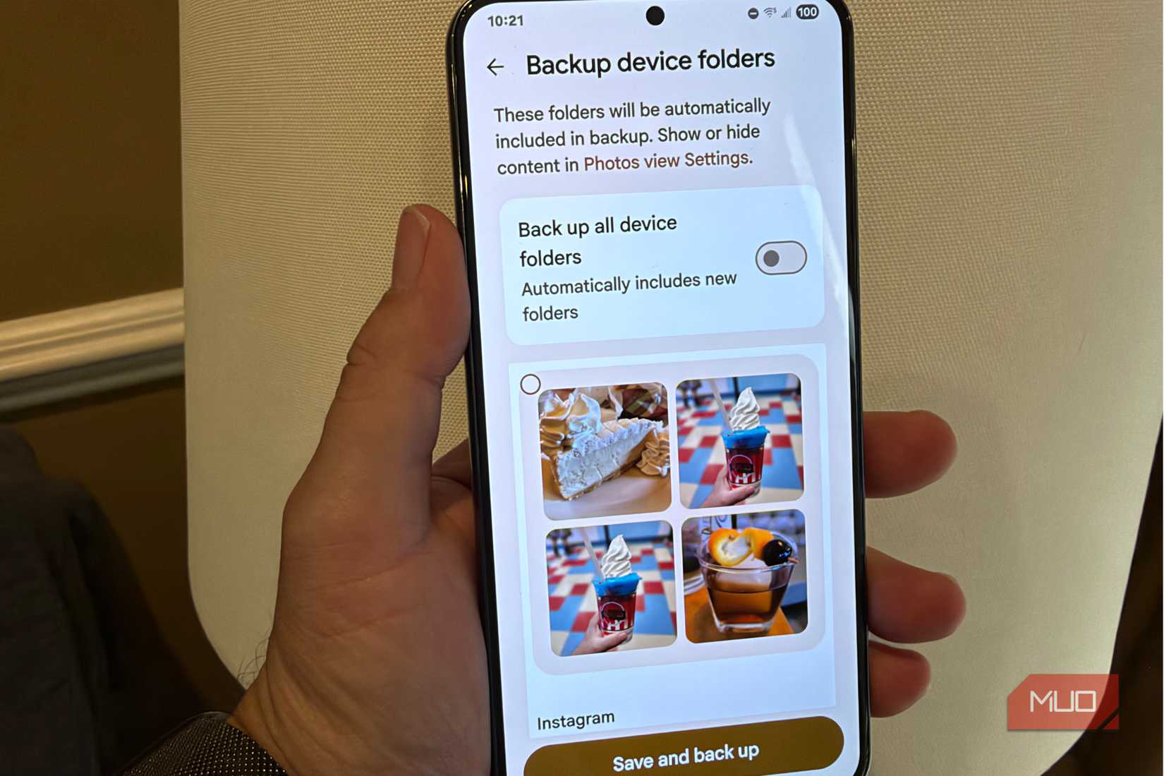 google photos backup settings 