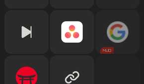 Keymate mobile control pad screen with 3x4 grid layout