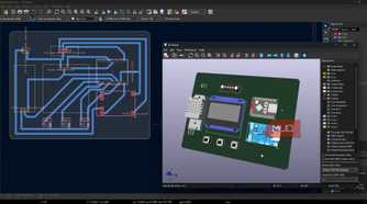 KiCAD with PCB Design schematic.
