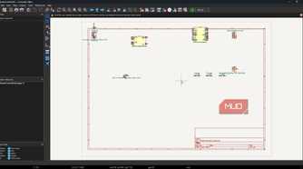 KiCAD with PCB schematic.