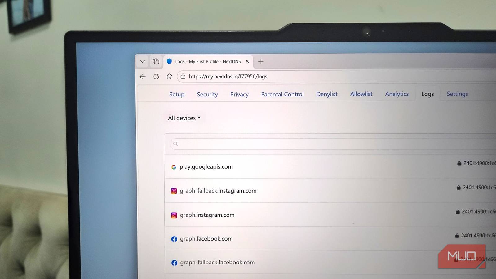 I see a live log of every website every device in my house has tried to connect to — with just a DNS