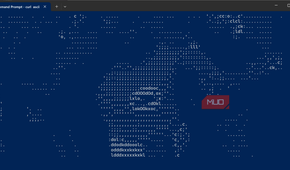 Large central ASCII figure in Command Prompt