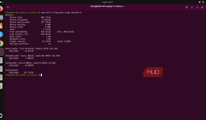 Linux space usage overview