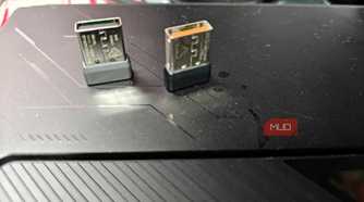 The back of the Logitech recievers