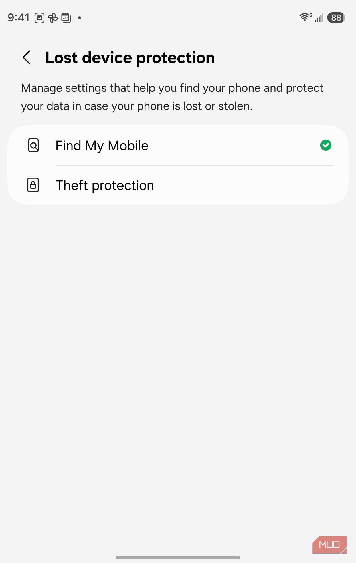 lost device protection