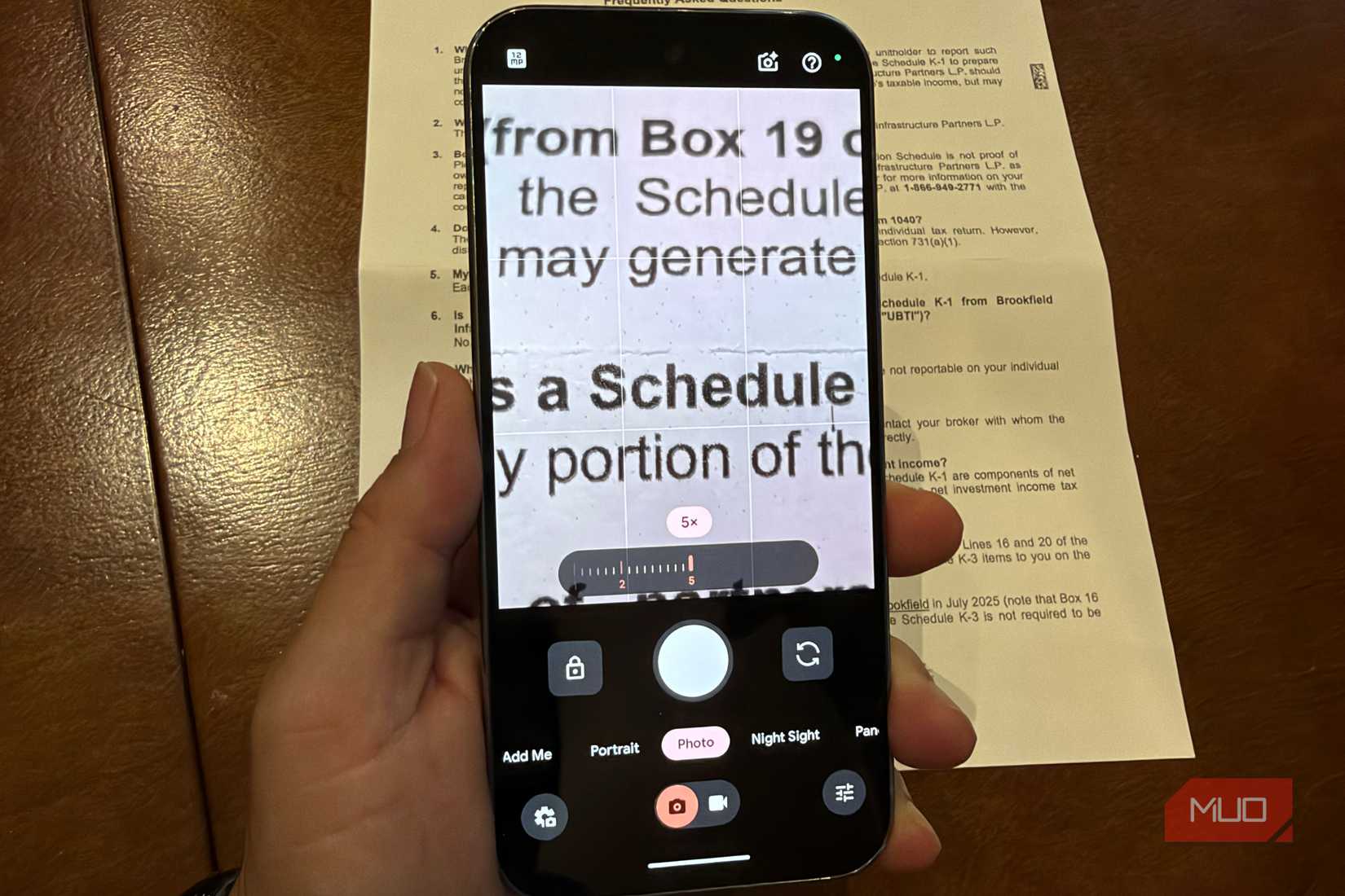 enlarging text with android camera